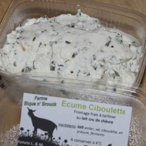 l'Ecume, Fromage de chèvre Frai à tartiner 200Grs "La Ferme Bique N'Brouck"