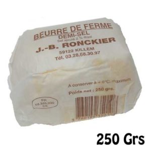 Beurre fermier demi sel 250 g