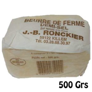 Beurre fermier demi sel 500 g