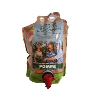 Jus de pommes en cubi 3 litres.