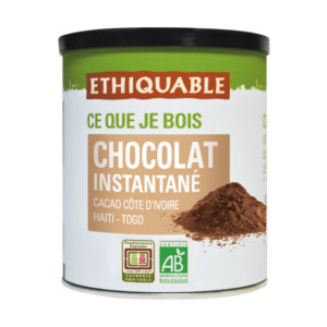 Chocolat en poudre instantané  50 % Cacao du Togo,d'Haïti et de Côte d'Ivoire 425gr