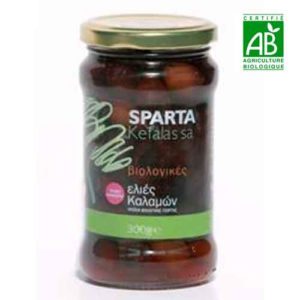 Olives Kalamata dénoyautées BIO Bocal 300grs