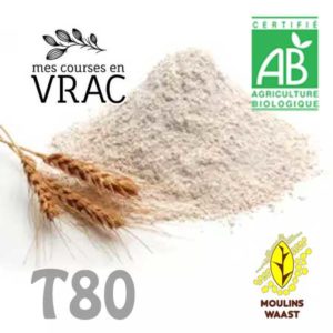 Vrac- Farine de blé Type 80 bio Moulins Waast