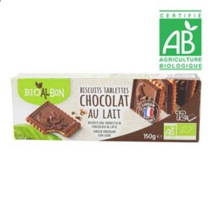 Biscuits tablette chocolat au lait BIO paquet 150g