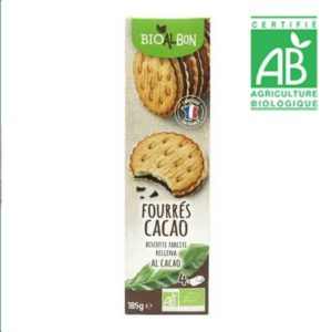 Biscuits fourrés cacao BIO paquet 185g