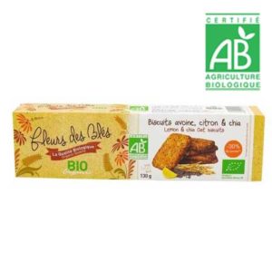 Biscuits avoine, citron & chia BIO France pqt 130g