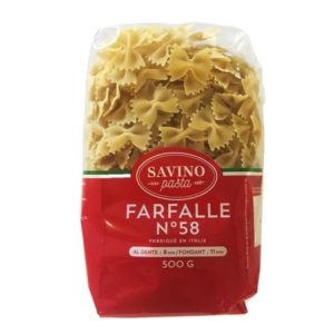 Pâtes Farfalle n°58 pqt 500g Savino Pasta
