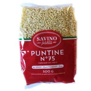 Pâtes langue d'oiseau Puntine n°75 500g Savino Pasta