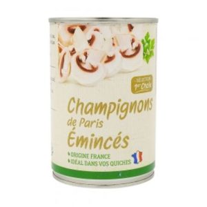 Champignons Paris émincés France boîte 1/2