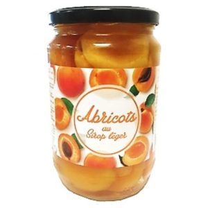 Abricots au sirop léger bocal 400g