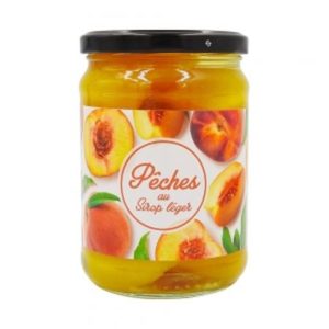 Pêches au sirop léger bocal 310g