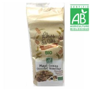 Cookies maxi chocolat-noisettes BIO paquet 185g
