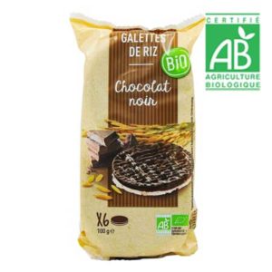 Galettes de riz chocolat noir BIO paquet 100g