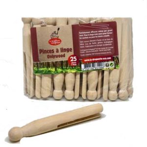 Sachet de 25 pinces à linge "Onlywood"