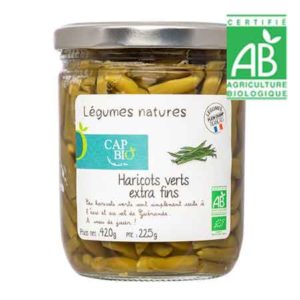 Haricots verts extra fins Cap Bio 660 grs
