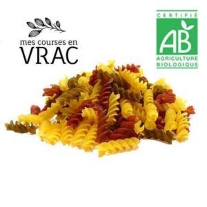 Vrac- Pâtes Fusillis Spirales 3 couleurs Iris Bio
