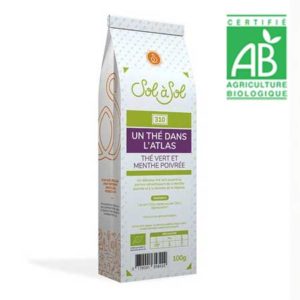 Thé vert et menthe poivrée -BIO @ Vrac-"Un Thé dans l'Atlas"-100 g