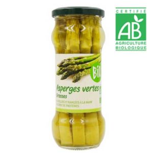 Asperges vertes grosses BIO bocal 370 ml