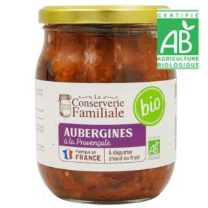 Aubergines cuisinées à la provencale BIO bocal 520g