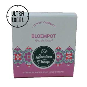 Savon BLOEMPOT Géranium-Argile Rose-Huile Argan 100grs
