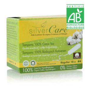 Tampons - Flux régulier Sans Applicateur - Coton BIO - 18 unités
