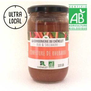 Confiture de rhubarbe Bio et Locale - 320 gr