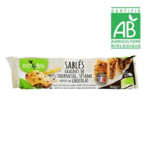 Sablés graines Pépites chocolat Bio 140 Gr Albon