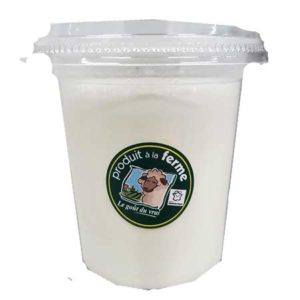 Yaourt fermier au lait de brebis sur lit de vanille – 125g