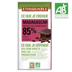 Chocolat Noir 85% Madagascar BIO 100 grs