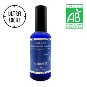 Huile sèche barbe, visage, corps et cheveux certifiée BIO