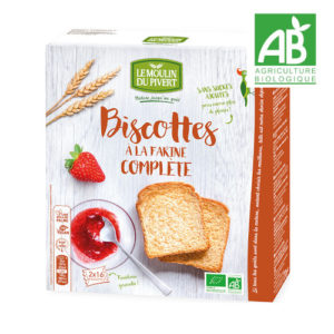 Biscotte complète à l'huile d'olive 270 grs BIO