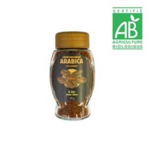 Café lyophilisé Bio 50 g - Le bio pour tous