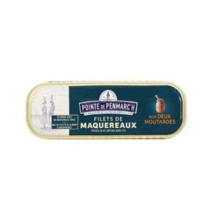 Filets de maquereaux aux deux moutardes - la boîte de 169 gr