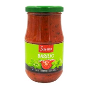 Sauce tomate au basilic pot 350g Savino