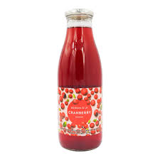 Boisson aux cranberries bouteille verre 75cl